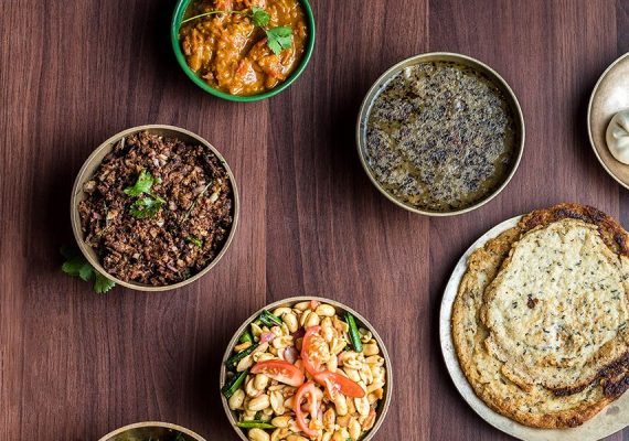 Newari food set in Kathmandu, Nepal